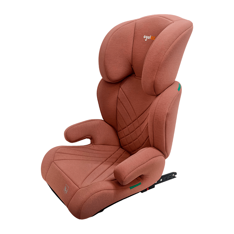 OG301 com assento de carro isofix, grupo 2 3 assento de carro, reforço dobrável, rosa com gravação