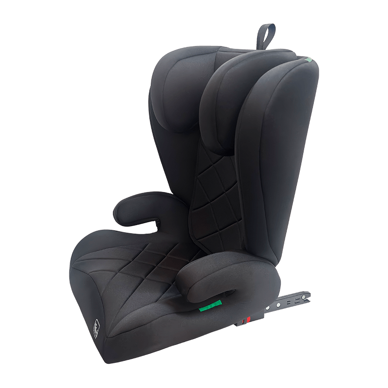 OG303B com assento de carro Isofix, Grupo 2 3 assento de carro, reforço dobrável, preto com gravação