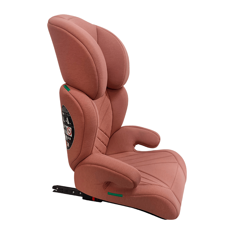 OG301 com assento de carro isofix, grupo 2 3 assento de carro, reforço dobrável, rosa com gravação